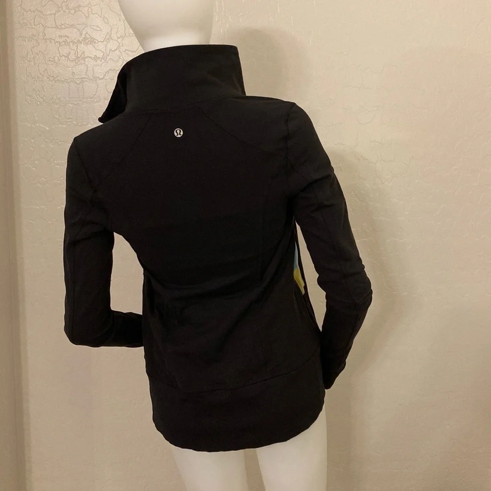 Lululemon Stride Jacket Pow Stripe Split Pea Plum Inkwell/Racerback Tank Set 4